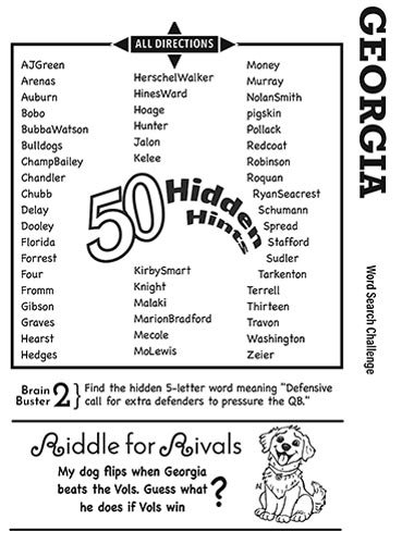 SEC 2026 spread 6-69.indd Georgia Football Word Search Book
