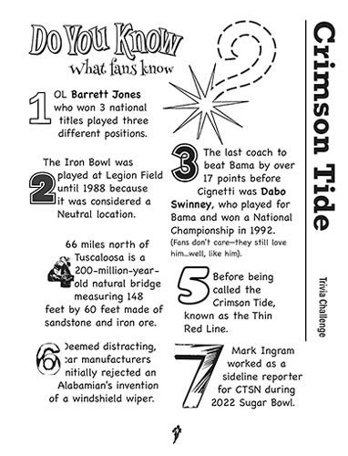 SEC 2026 spread 6-69.indd Crimson Tide Word Search and Trivia Book