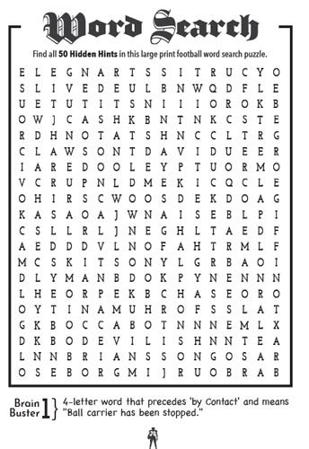 Wake Forest ACC Noter Dame Football Word Search page example